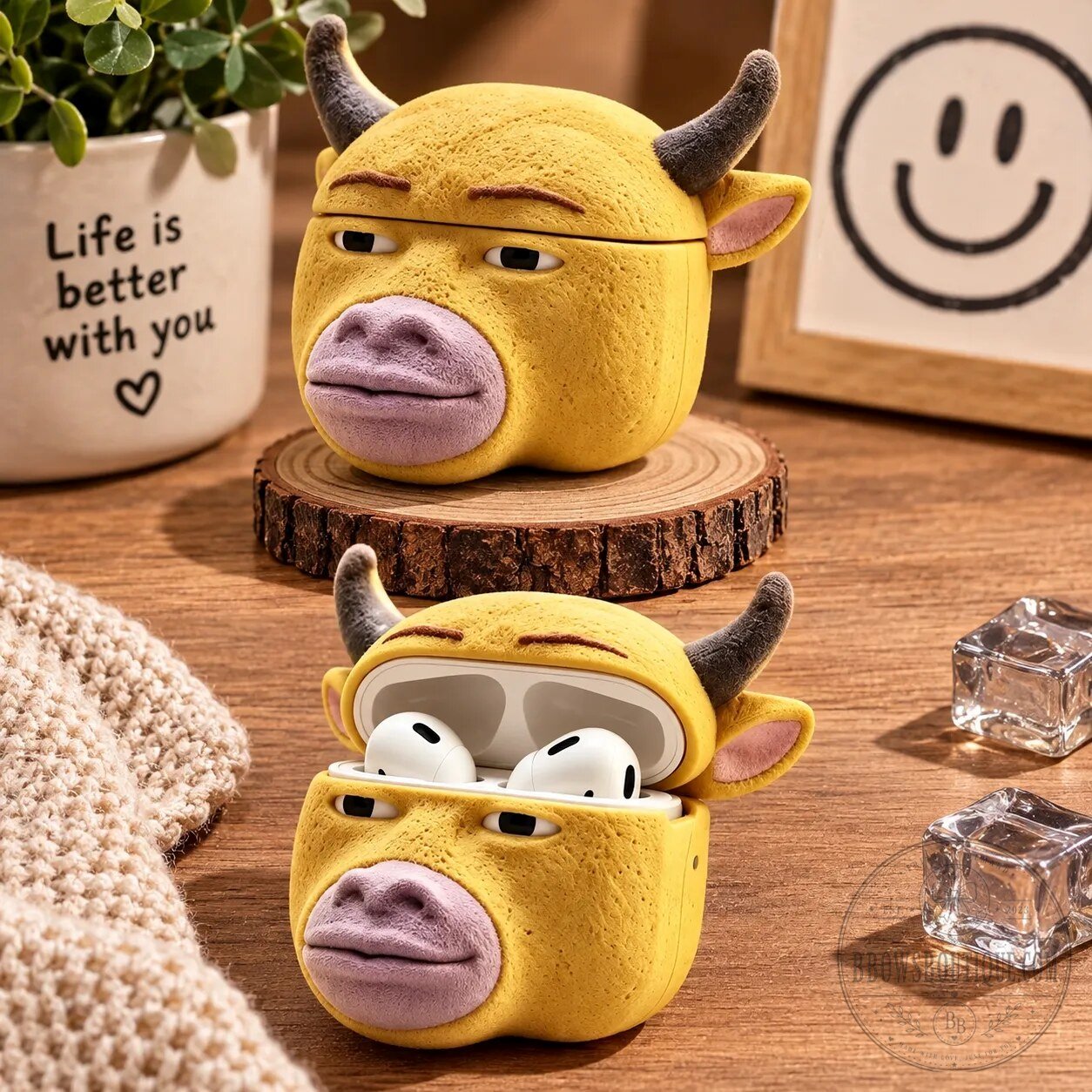 Niu Lai Movie Cow AirPods Case 8 3D Printed Niu Lai Movie Cow AirPods Case product view