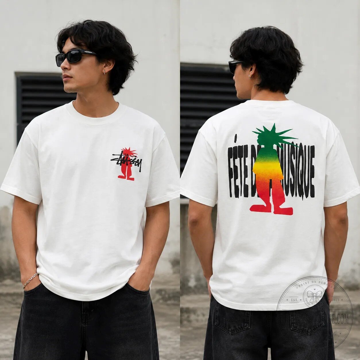 ASAP Nast x Stussy x B.O.P. Fete Musique shirt ASAP Nast x Stussy x B.O.P. Fete Musique shirt – image 4 of 4