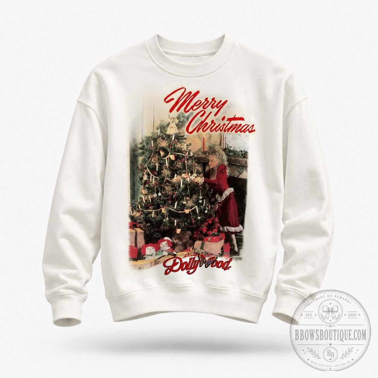 Dolly Parton Christmas Sweatshirt 9 Dolly Parton Christmas Sweatshirt detailed product view