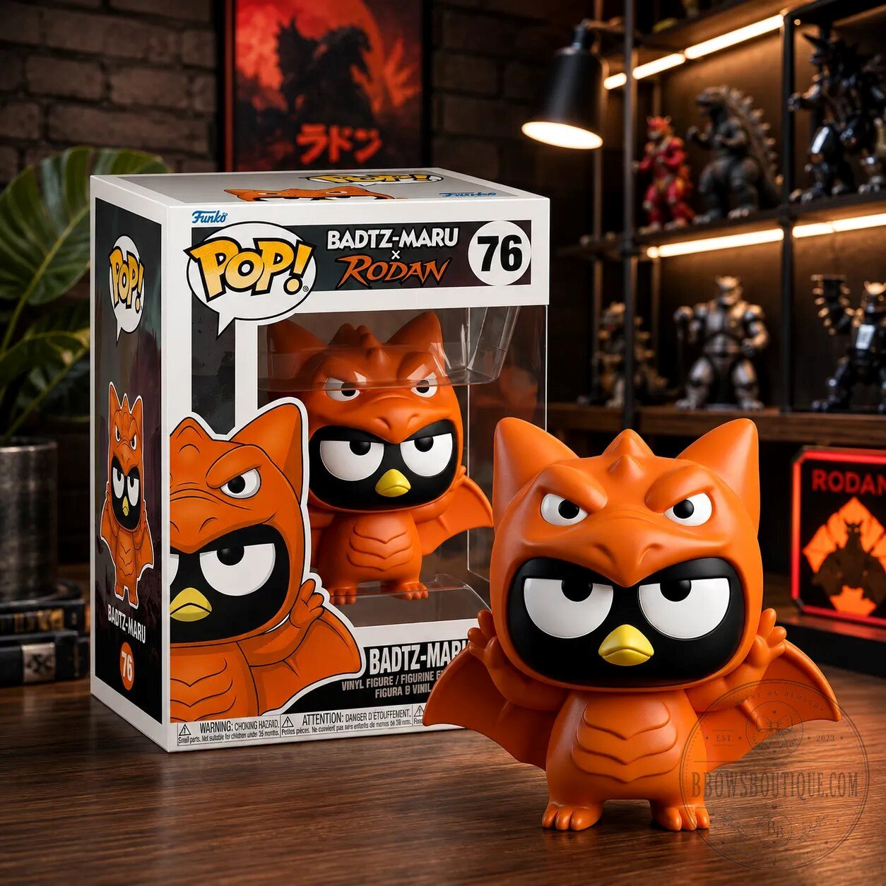 Funko Pop Badtz-Maru x Rodan Sanrio x Godzilla Figure