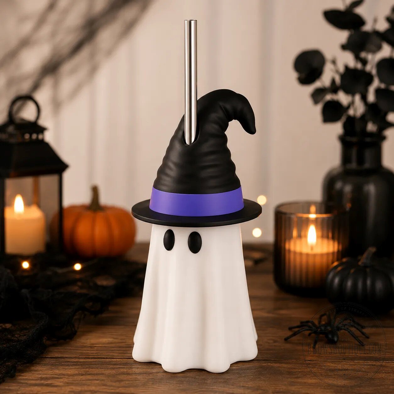 Ghost With Witch Hat Tumbler 2026