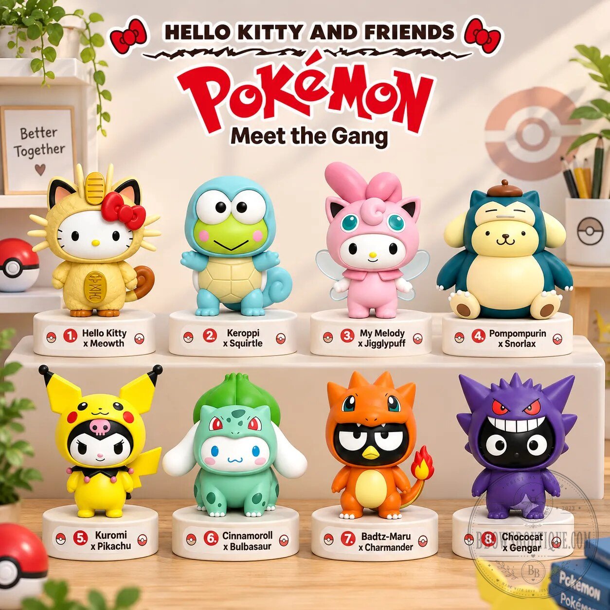 Hello Kitty and Friends x Pokemon Figures