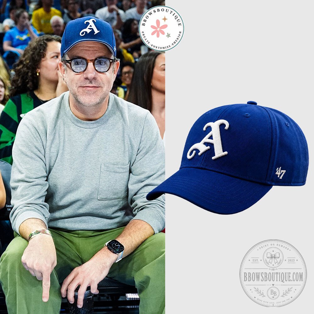 Jason Sudeikis Royal Blue Old English Letter A Baseball Cap 7 Jason Sudeikis Royal Blue Old English Letter A Baseball Cap headwear product view