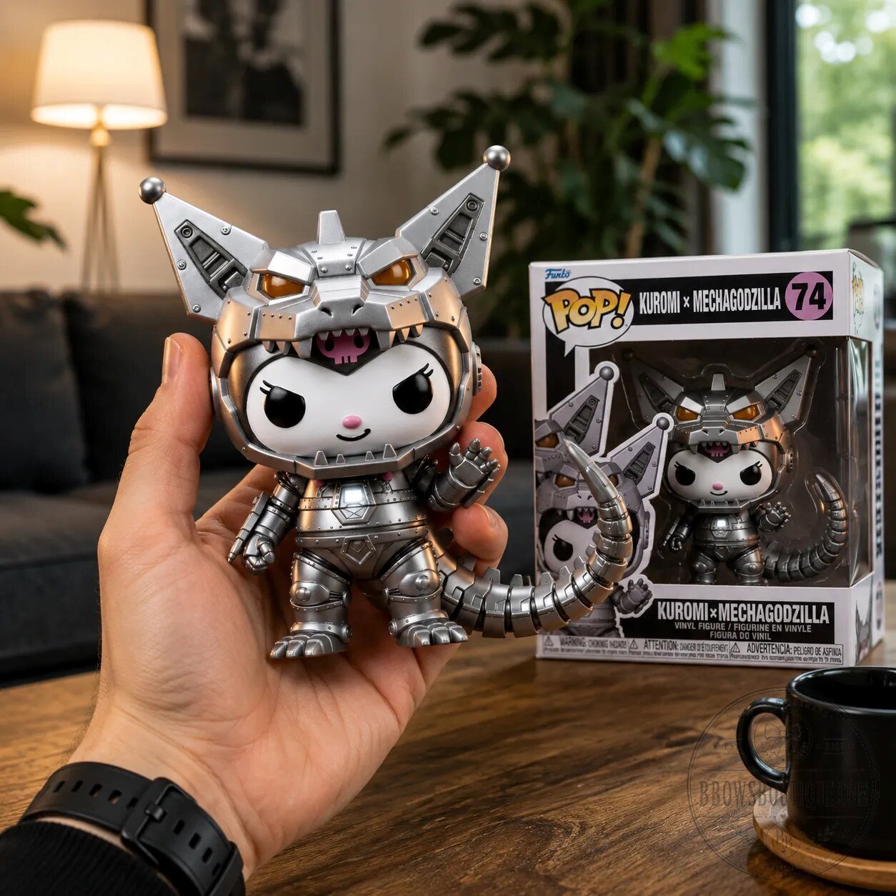 Kuromi Mechagodzilla Sanrio Godzilla Metallic Figure
