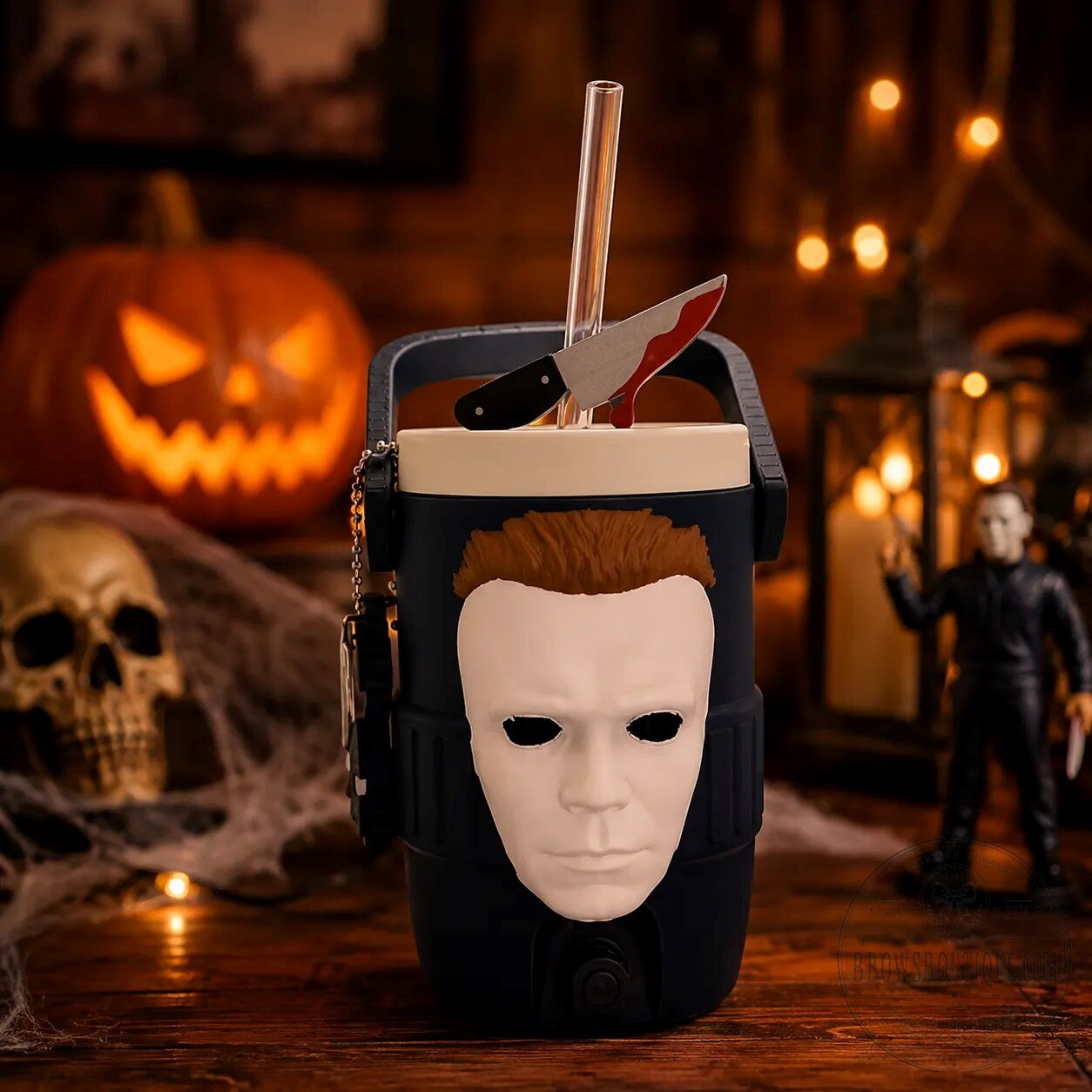 Michael Myers Halloween Horror 3D Mask Cooler Cup 6 Michael Myers Halloween Horror 3D Mask Cooler Cup product view
