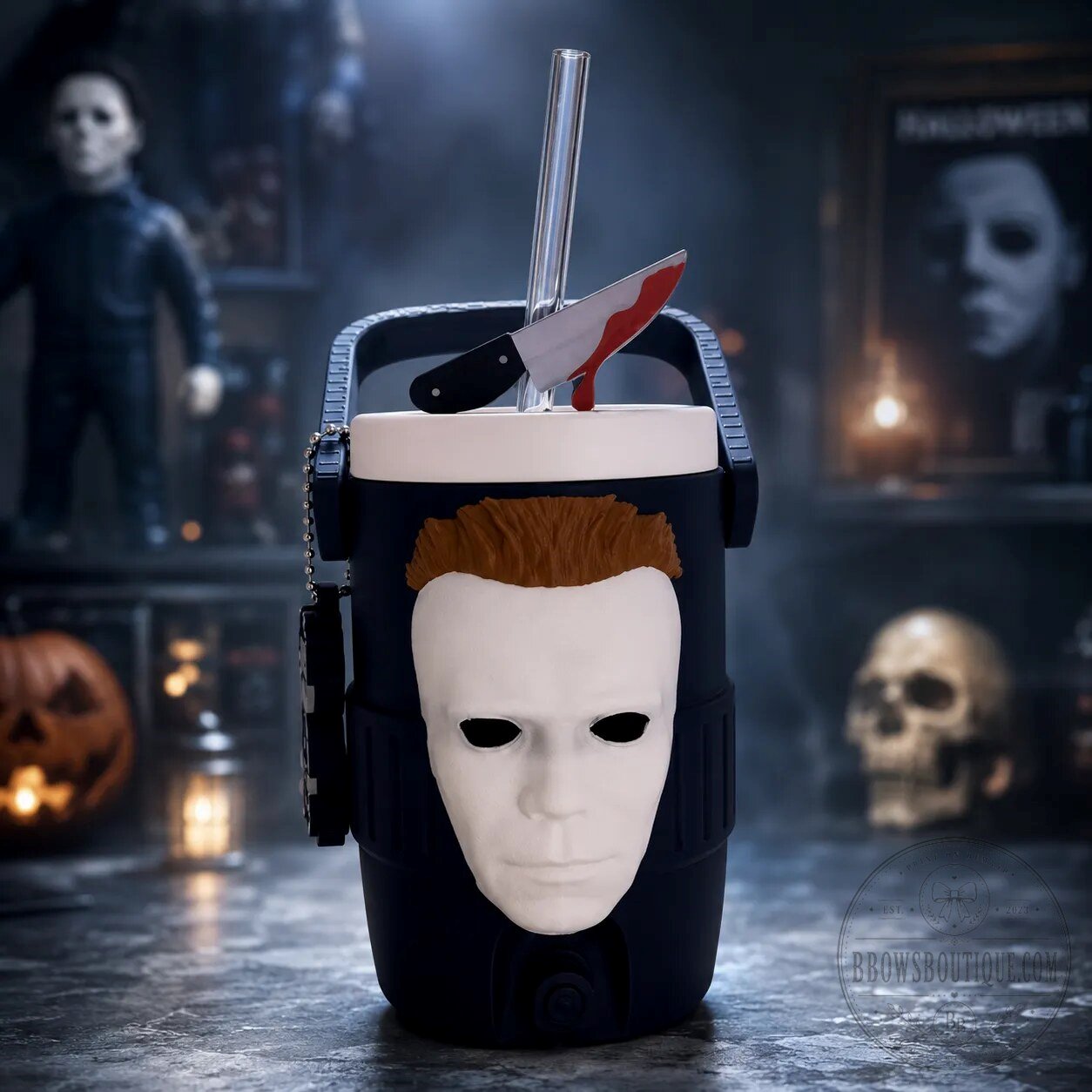 Michael Myers Halloween Horror 3D Mask Cooler Cup 7 Michael Myers Halloween Horror 3D Mask Cooler Cup product view
