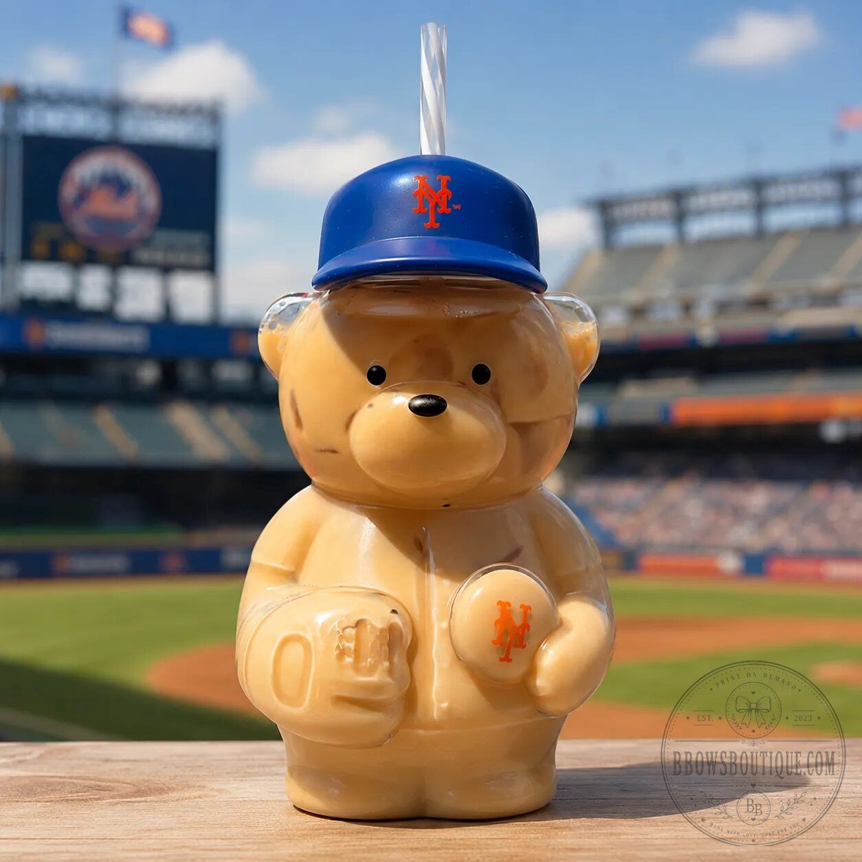 New York Mets Bear Tumbler with Straw New York Mets Bear Tumbler with Straw – image 3 of 3