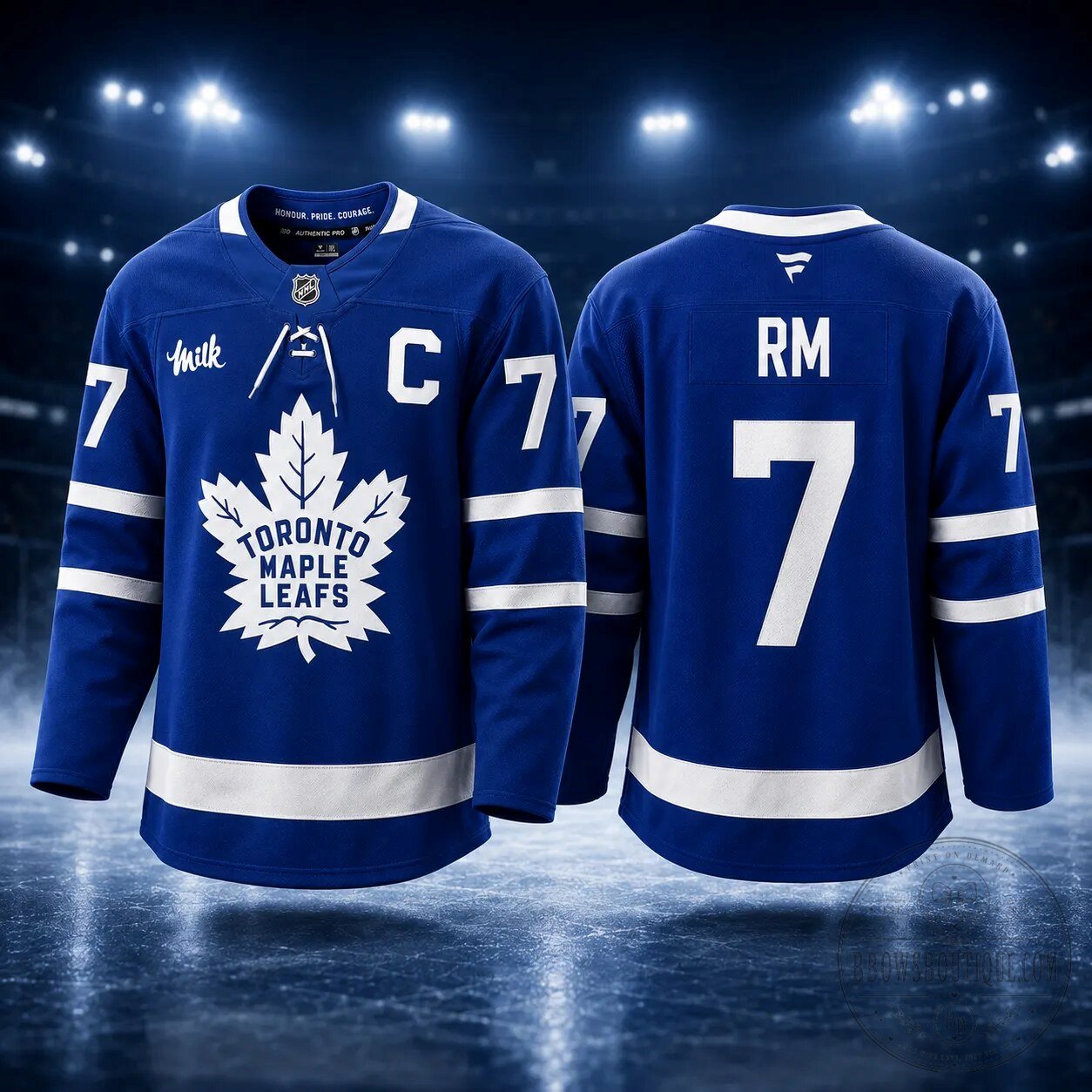 RM BTS Toronto Maple Leafs Hockey Jersey 11 RM BTS Toronto Maple Leafs Hockey Jersey apparel product view